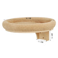 Wall-mounted wooden cat shelves by Mon ami à quatre pattes, showing a modern design with multiple levels for cats to climb and rest.