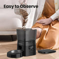 Automatic cat and dog feeder from Mon ami à quatre pattes with smart control, featuring digital display and portion control.