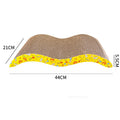 Mon ami à quatre pattes cat scratcher cardboard sofa bed with textured surface for scratching and lounging.