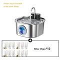 Wireless rechargeable pet water fountain by Mon ami à quatre pattes with flowing water and sleek design for pets.