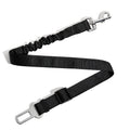 Dog car seat belt with bungee shock absorber by Mon ami à quatre pattes, showing adjustable strap and secure clasp