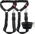 Pet car seat belt for dogs by Mon ami à quatre pattes, showing adjustable strap and clip for vehicle safety.