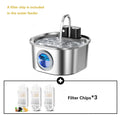Wireless rechargeable pet water fountain by Mon ami à quatre pattes, showing a sleek, modern design with flowing water for pets.