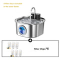 Wireless rechargeable pet water fountain by Mon ami à quatre pattes, showing the compact, sleek design with flowing water spout.