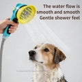 My Four-Legged Friend dog and cat shower head with massage brush, featuring a handheld design and gentle water spray for pets.