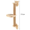 Wall mounted wooden cat shelves by Mon ami à quatre pattes, showcasing a cozy space for cats to climb and relax.