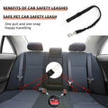 Dog car seat belt with bungee shock absorber by Mon ami à quatre pattes, showing the adjustable strap and shock absorption feature.
