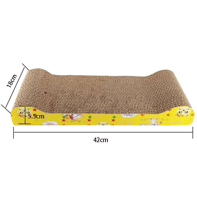 Mon ami à quatre pattes cardboard cat scratcher sofa bed with textured surface and cozy design for feline comfort.