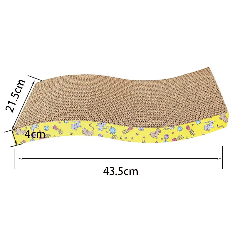 Cardboard cat scratcher sofa bed by Mon ami à quatre pattes with cozy lounge area and scratching surface for cats.
